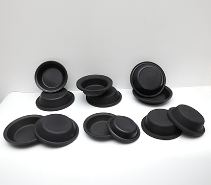 What are the potential causes of failure or damage to a rubber brake diaphragm?