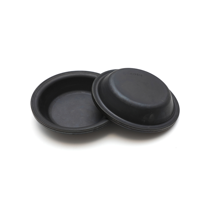 What is the role of rubber diaphragms in pneumatic actuators and valves?
